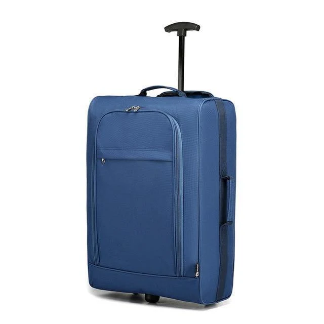 Koffer Handgepäck Trolley Reisetaschen Hochwertige Oxford Soft Shell 2 Räder Leichtgewicht 20 Zoll Lila K1873