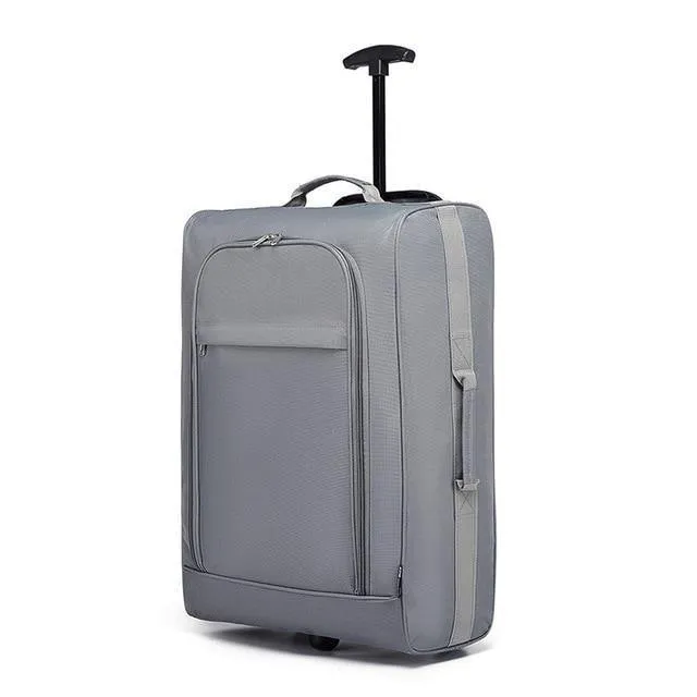 Koffer Handgepäck Trolley Reisetaschen Hochwertige Oxford Soft Shell 2 Räder Leichtgewicht 20 Zoll Lila K1873