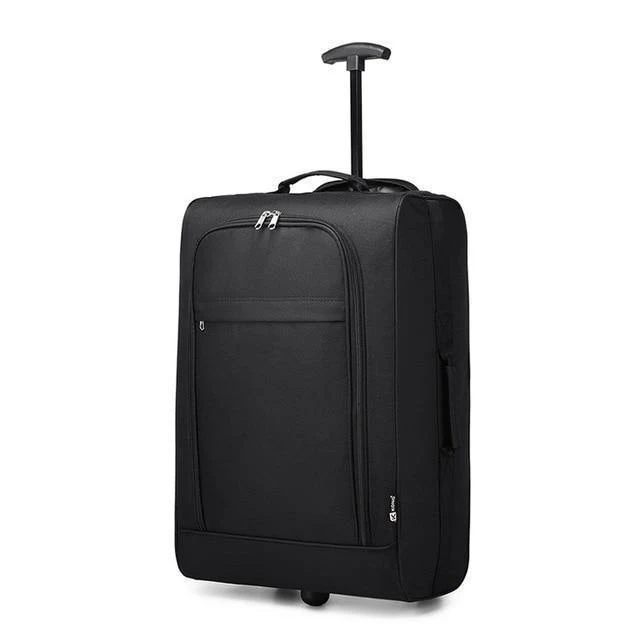 Koffer Handgepäck Trolley Reisetaschen Hochwertige Oxford Soft Shell 2 Räder Leichtgewicht 20 Zoll Lila K1873