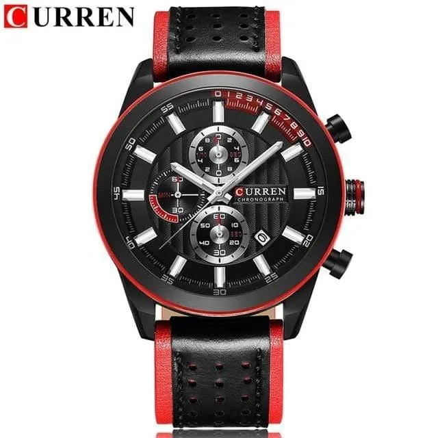 Armbanduhren Mode Neue Ankunft Kalender Casual Männer Uhren Hohe Qualität Lederband Chronograph Quarzuhr