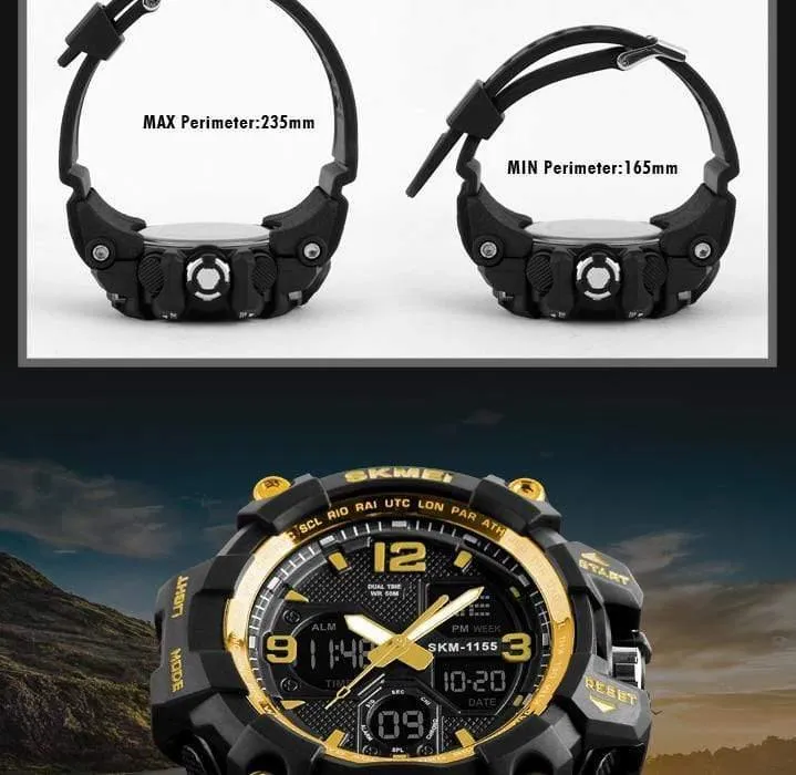 Herrenuhren, Militär-Sportuhr für Herren, Top-Marke, Luxus, Quarz, digital, lässig, Outdoor, 50 m wasserdicht