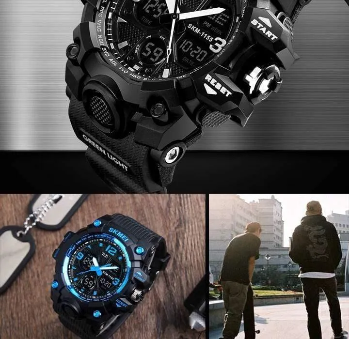 Herrenuhren, Militär-Sportuhr für Herren, Top-Marke, Luxus, Quarz, digital, lässig, Outdoor, 50 m wasserdicht