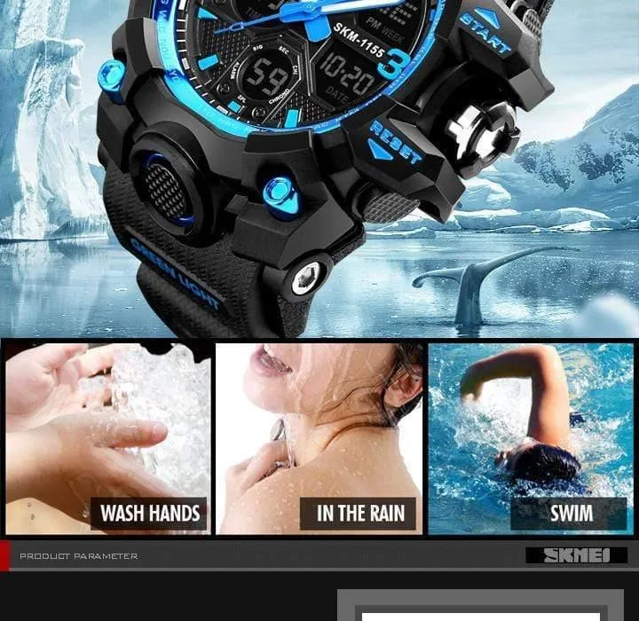 Herrenuhren, Militär-Sportuhr für Herren, Top-Marke, Luxus, Quarz, digital, lässig, Outdoor, 50 m wasserdicht