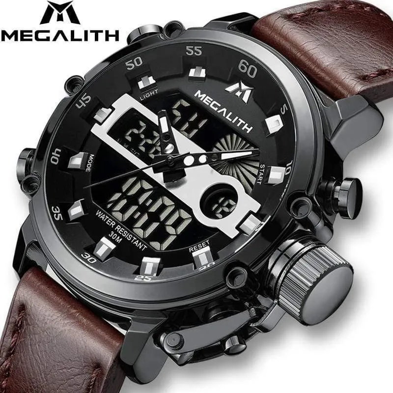 Herren LED Sport Quarzuhr Herren Multifunktions wasserdicht Datum leuchtende Armbanduhren Herren Uhr Horloges Mannen