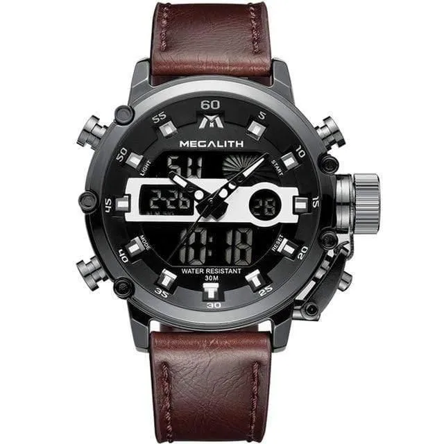 Herren LED Sport Quarzuhr Herren Multifunktions wasserdicht Datum leuchtende Armbanduhren Herren Uhr Horloges Mannen