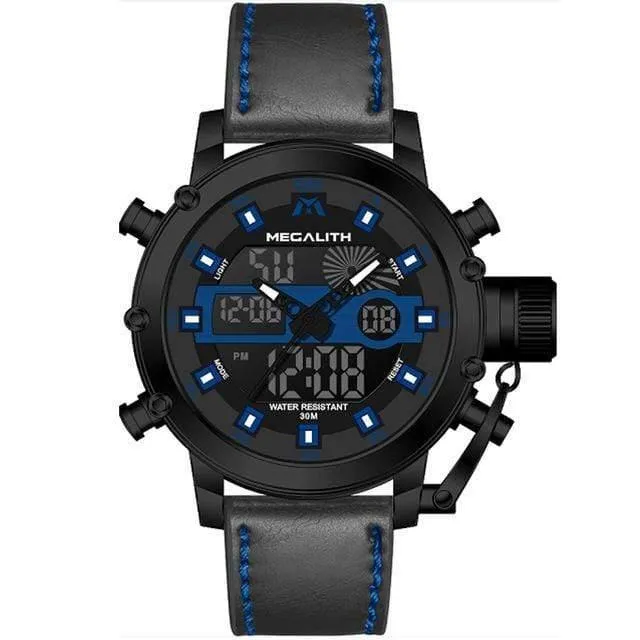 Herren LED Sport Quarzuhr Herren Multifunktions wasserdicht Datum leuchtende Armbanduhren Herren Uhr Horloges Mannen