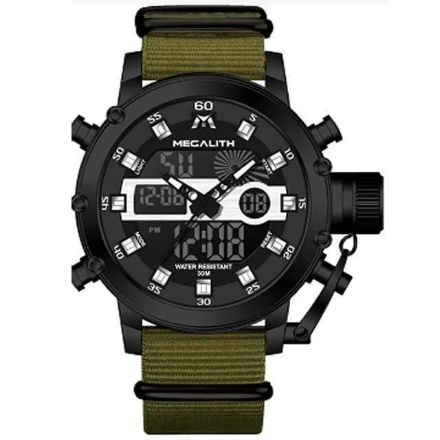 Herren LED Sport Quarzuhr Herren Multifunktions wasserdicht Datum leuchtende Armbanduhren Herren Uhr Horloges Mannen
