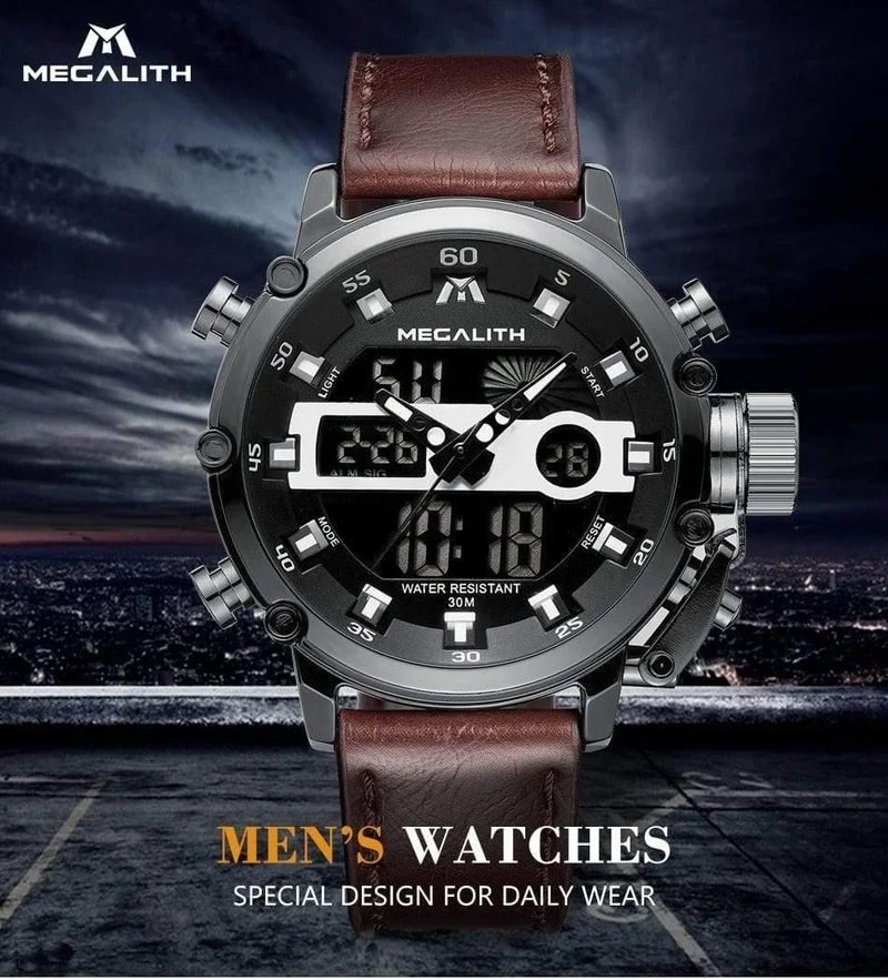 Herren LED Sport Quarzuhr Herren Multifunktions wasserdicht Datum leuchtende Armbanduhren Herren Uhr Horloges Mannen