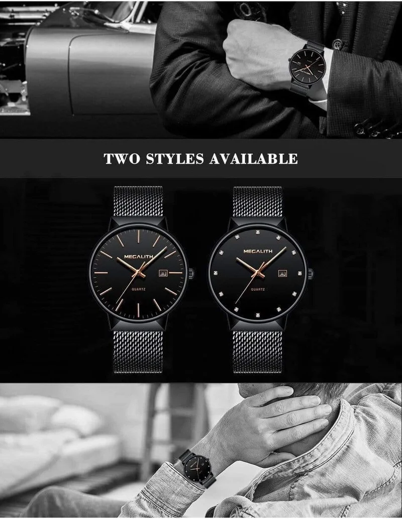 Uhr Männer Luxus Wasserdicht Datum Kalender Herren Uhren Schwarz Edelstahl Mesh Quarzuhr Herren Relogio Masculino