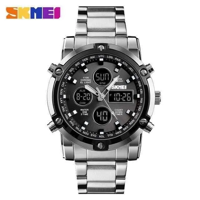 Uhr Männer Quarz Sport Uhr Luxury Business Edelstahl Band Männer Uhren Wasserdichte Uhr reloj hombre