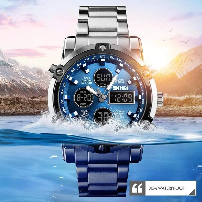 Uhr Männer Quarz Sport Uhr Luxury Business Edelstahl Band Männer Uhren Wasserdichte Uhr reloj hombre