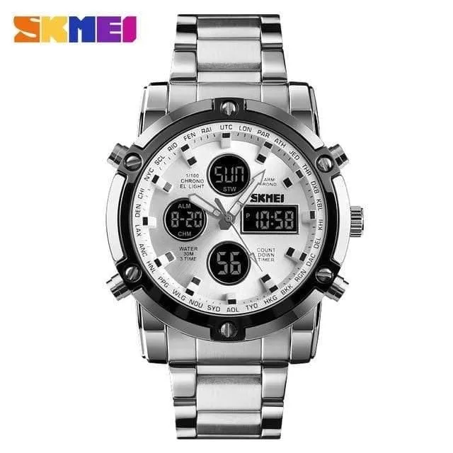 Uhr Männer Quarz Sport Uhr Luxury Business Edelstahl Band Männer Uhren Wasserdichte Uhr reloj hombre