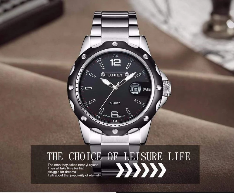 Man Watch Edelstahlarmband Uhren Military Watch Casual Fashion Armbanduhren Wasserdichte Uhr Mann relogio masculino