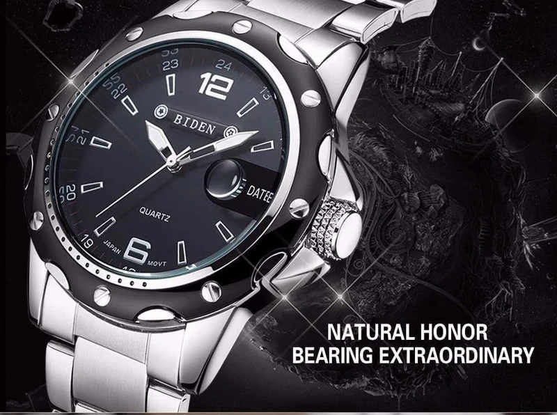 Man Watch Edelstahlarmband Uhren Military Watch Casual Fashion Armbanduhren Wasserdichte Uhr Mann relogio masculino
