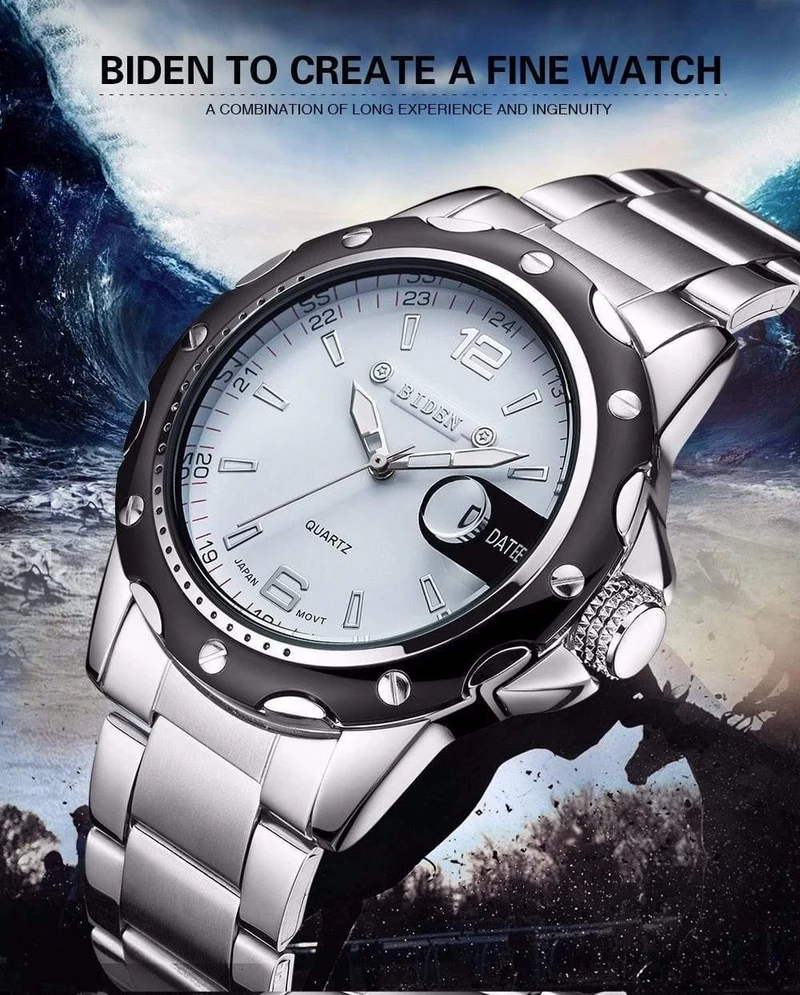 Man Watch Edelstahlarmband Uhren Military Watch Casual Fashion Armbanduhren Wasserdichte Uhr Mann relogio masculino