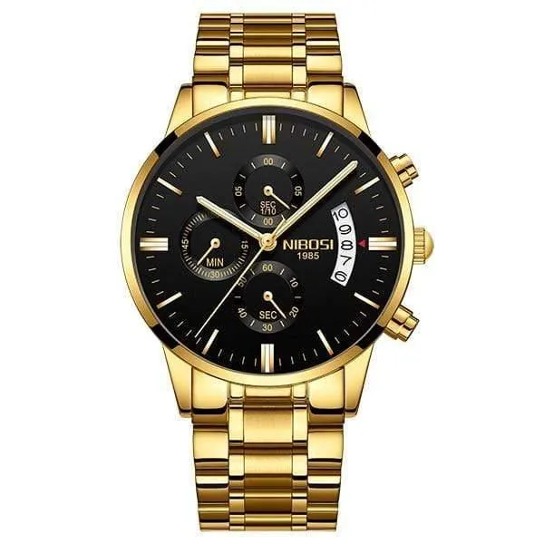 Uhr Männer Gold Und Schwarz Herren Uhren Top Marke Luxus Sport Uhren Reloj Hombre Wasserdicht
