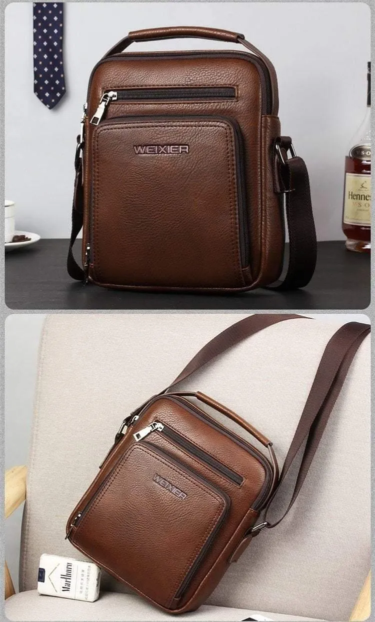 Business-Umhängetasche für Herren, Vintage-Marke, Umhängetasche für Herren, lässig, Gitter-Schultertasche, Reisetasche für Männer, Umhängetaschen