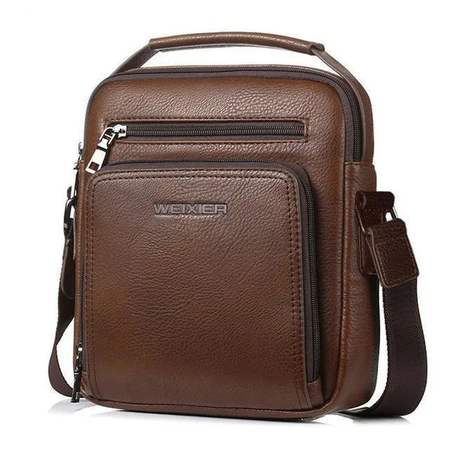 Modedesigner hochwertige PU-Leder Männer Umhängetasche lässig Reißverschluss Büro Messenger Bags für Männer Umhängetaschen