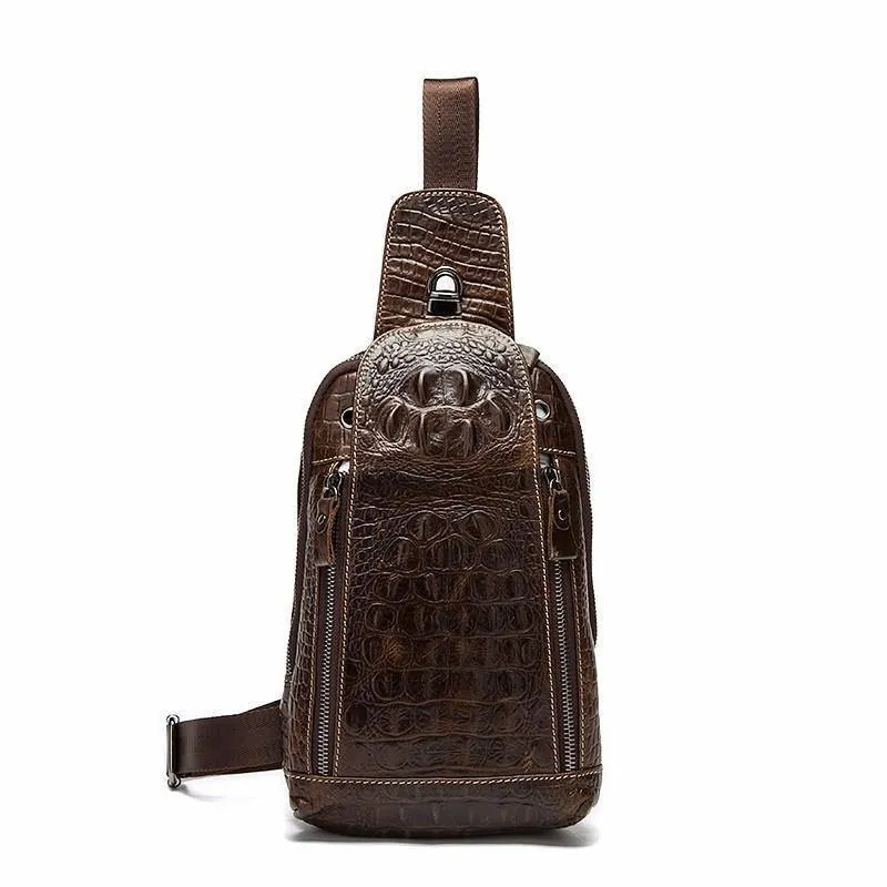 Leder Männer Taschen Heißer Verkauf Männer Umhängetasche Handtasche Alligator Muster Umhängetasche Männlichen Mode Schulter Pack 1311