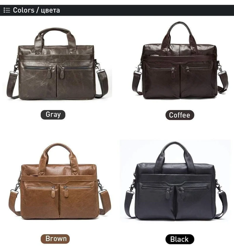 Aktentaschen aus Leder für Herren, Laptoptasche, Umhängetasche aus echtem Leder, Umhängetasche für Dokumente, Handtasche 9005