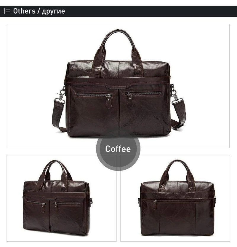Aktentaschen aus Leder für Herren, Laptoptasche, Umhängetasche aus echtem Leder, Umhängetasche für Dokumente, Handtasche 9005
