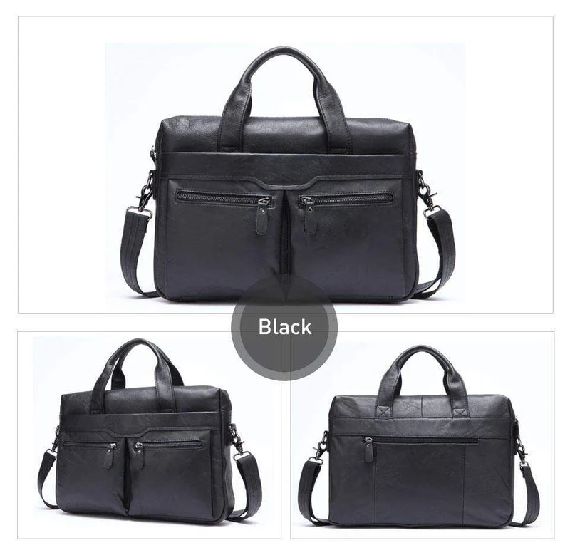 Aktentaschen aus Leder für Herren, Laptoptasche, Umhängetasche aus echtem Leder, Umhängetasche für Dokumente, Handtasche 9005