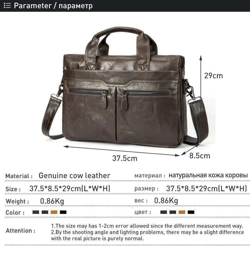 Aktentaschen aus Leder für Herren, Laptoptasche, Umhängetasche aus echtem Leder, Umhängetasche für Dokumente, Handtasche 9005