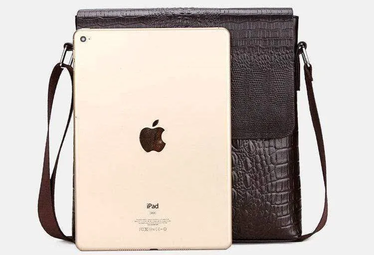 Krokodil messenger taschen für männer umhängetasche umhängetasche Alligator männlichen ipad Tablet PC IPAD handtasche herren taschen