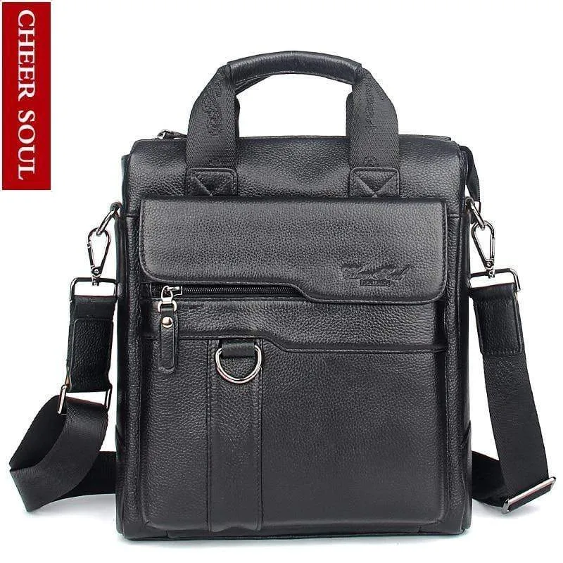 Leder Männer Tasche Rindsleder Schulter Mode Männer Messenger Taschen Umhängetaschen Handtaschen Schwarz männer Reisetasche