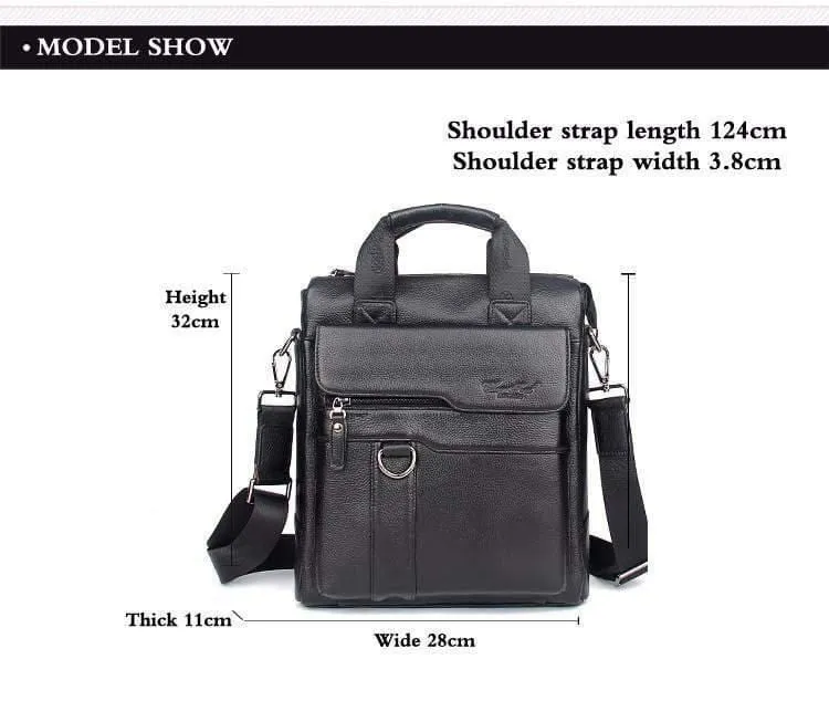 Leder Männer Tasche Rindsleder Schulter Mode Männer Messenger Taschen Umhängetaschen Handtaschen Schwarz männer Reisetasche