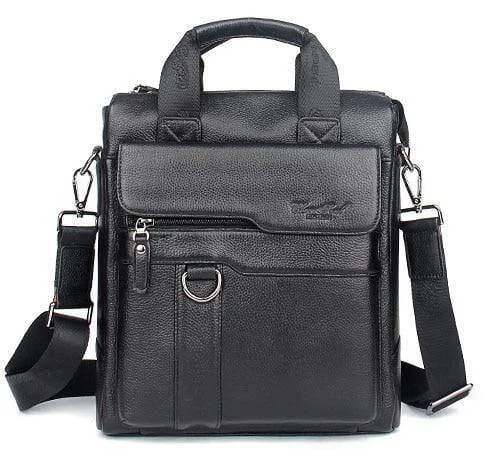 Leder Männer Tasche Rindsleder Schulter Mode Männer Messenger Taschen Umhängetaschen Handtaschen Schwarz männer Reisetasche