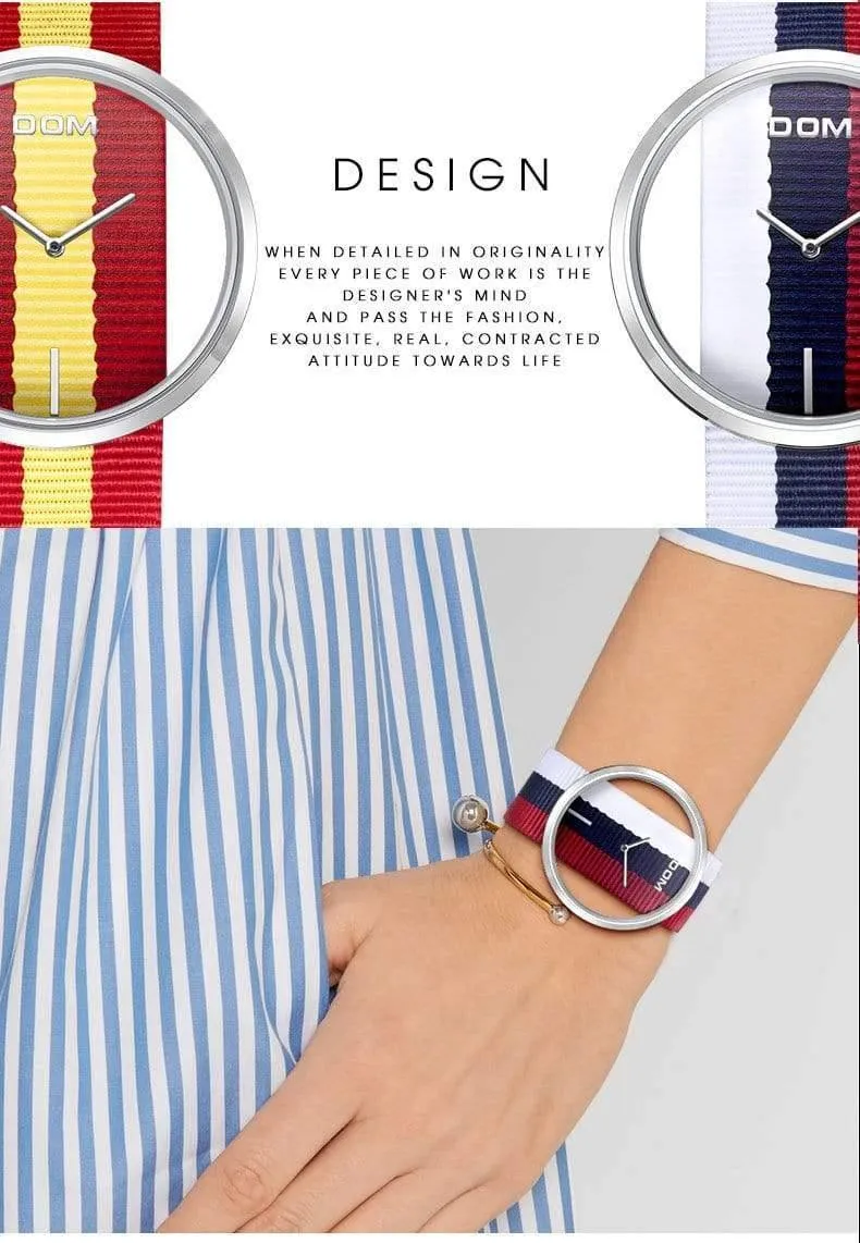 Mode lässig Quarz einzigartige stilvolle hohle Skelett Uhren Leder Sport Lady Armbanduhren 205L