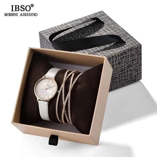 Armband uhren set weiblichen hochwertigen quarzuhr luxus frauen uhr armreif set für valentinstag geschenk