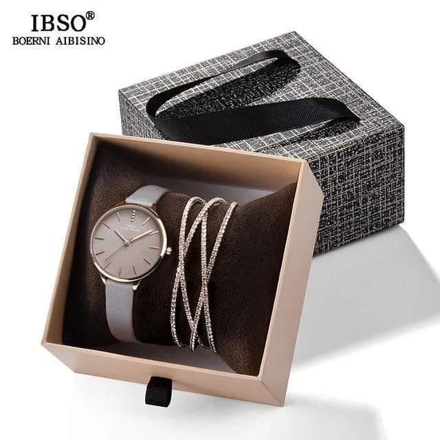 Armband uhren set weiblichen hochwertigen quarzuhr luxus frauen uhr armreif set für valentinstag geschenk