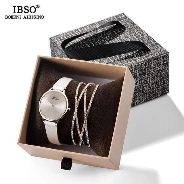 Armband uhren set weiblichen hochwertigen quarzuhr luxus frauen uhr armreif set für valentinstag geschenk