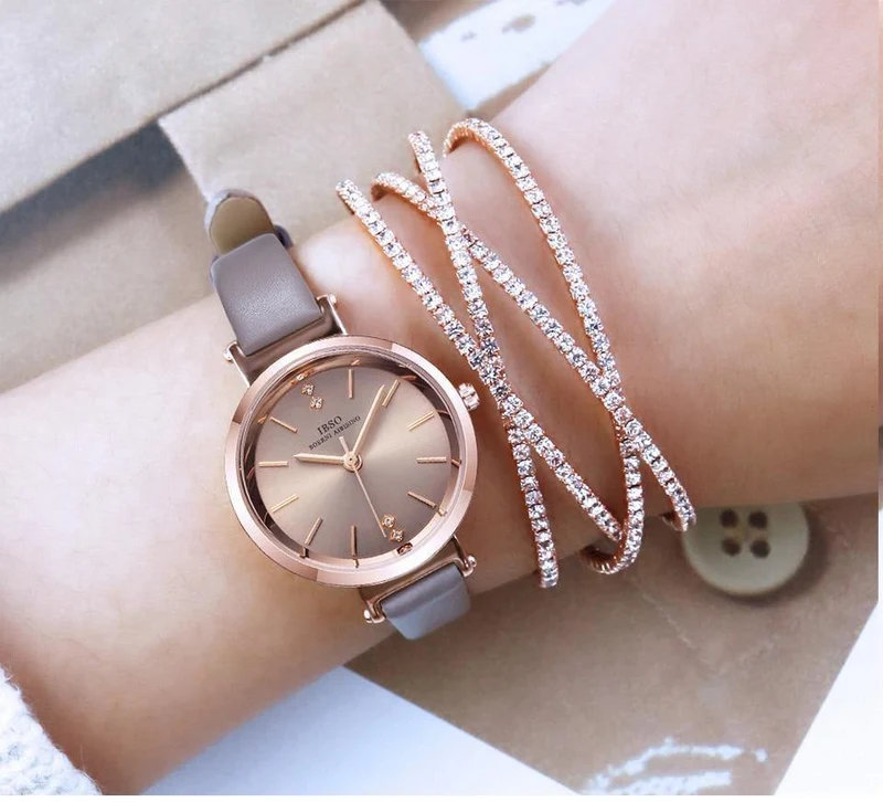 Armband uhren set weiblichen hochwertigen quarzuhr luxus frauen uhr armreif set für valentinstag geschenk