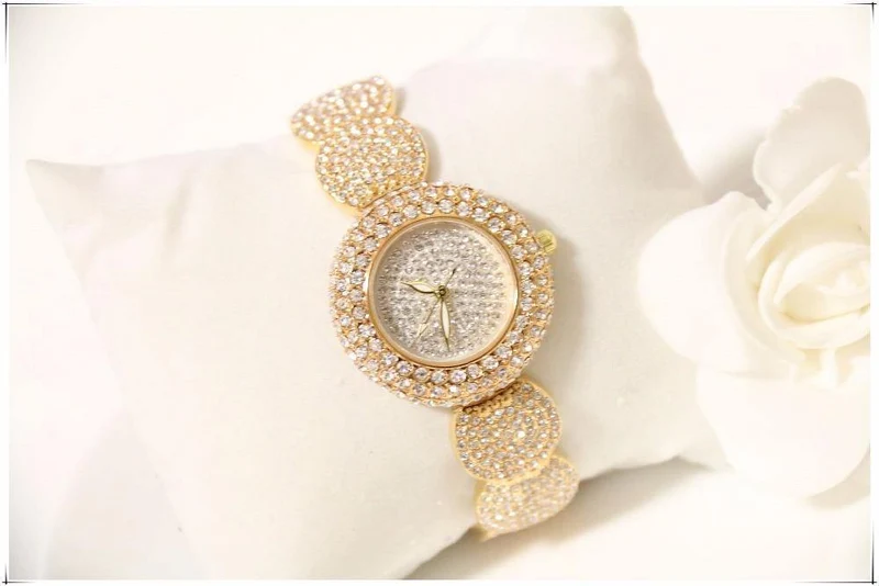 Uhren Luxus Diamant Montre Berühmte Elegante Armband Kleid Uhren Damen Armbanduhr Relogios Femininos saat ZDJ021