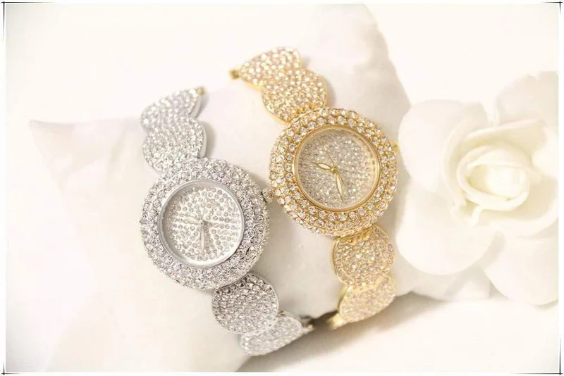 Uhren Luxus Diamant Montre Berühmte Elegante Armband Kleid Uhren Damen Armbanduhr Relogios Femininos saat ZDJ021