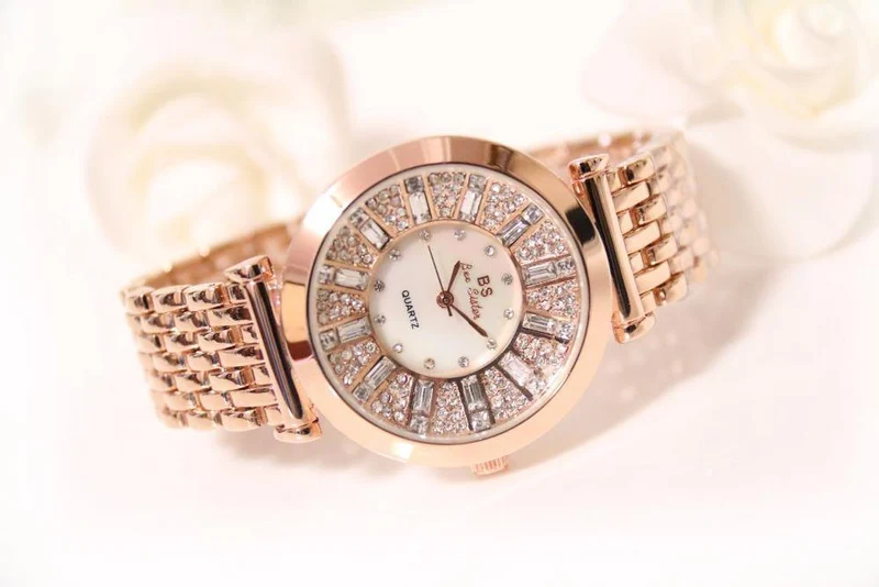 Uhren Diamant Luxus Berühmte Marke Elegante Kleid Quarz Uhren Damen Strass Armbanduhr Relogios Femininos ZDJ006