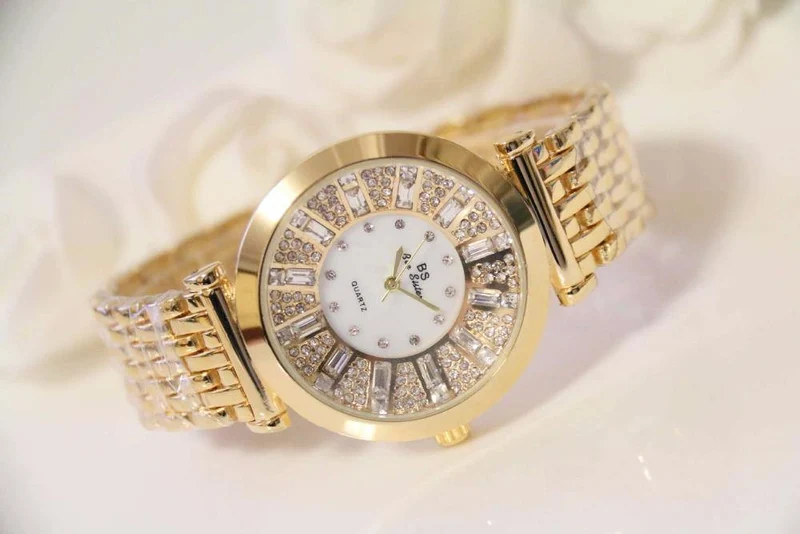 Uhren Diamant Luxus Berühmte Marke Elegante Kleid Quarz Uhren Damen Strass Armbanduhr Relogios Femininos ZDJ006