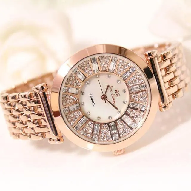 Uhren Diamant Luxus Berühmte Marke Elegante Kleid Quarz Uhren Damen Strass Armbanduhr Relogios Femininos ZDJ006