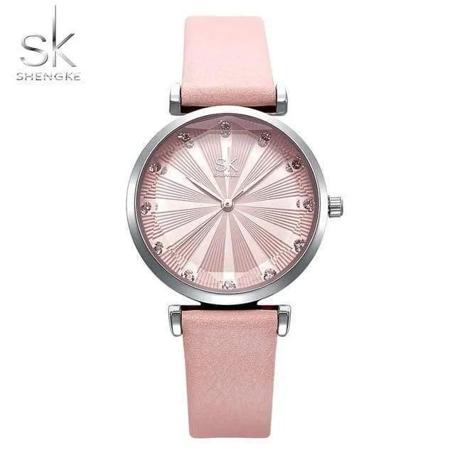 Damenuhren Luxus Damenuhr Lederuhren für Frauen Mode Bajan Kol Saati Diamant Reloj Mujer