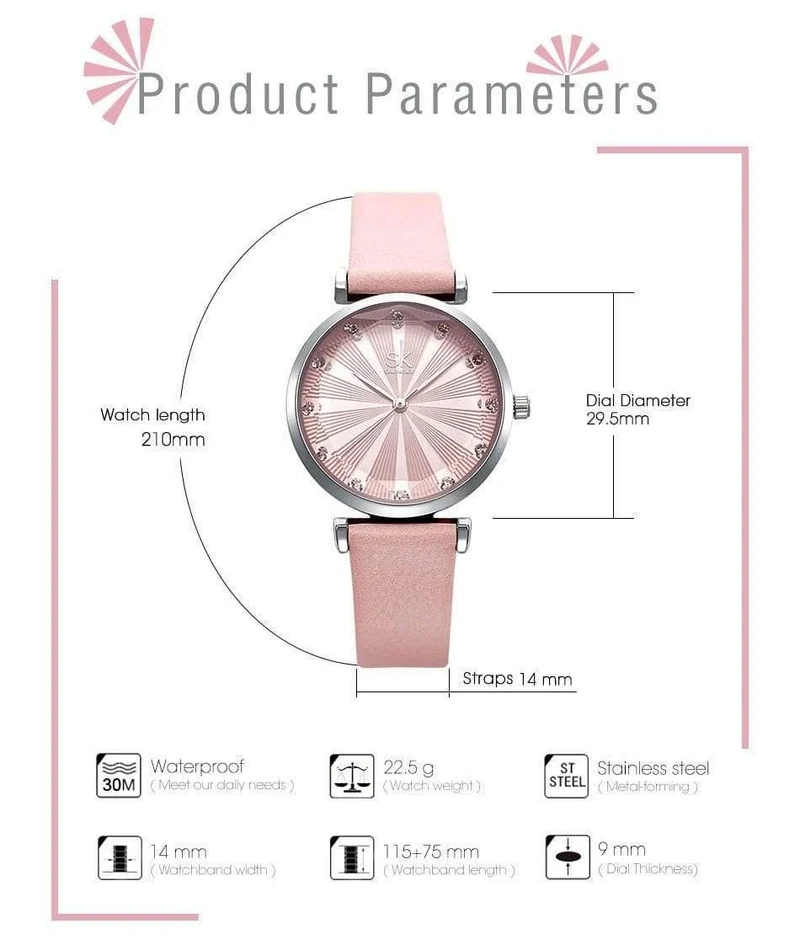 Damenuhren Luxus Damenuhr Lederuhren für Frauen Mode Bajan Kol Saati Diamant Reloj Mujer
