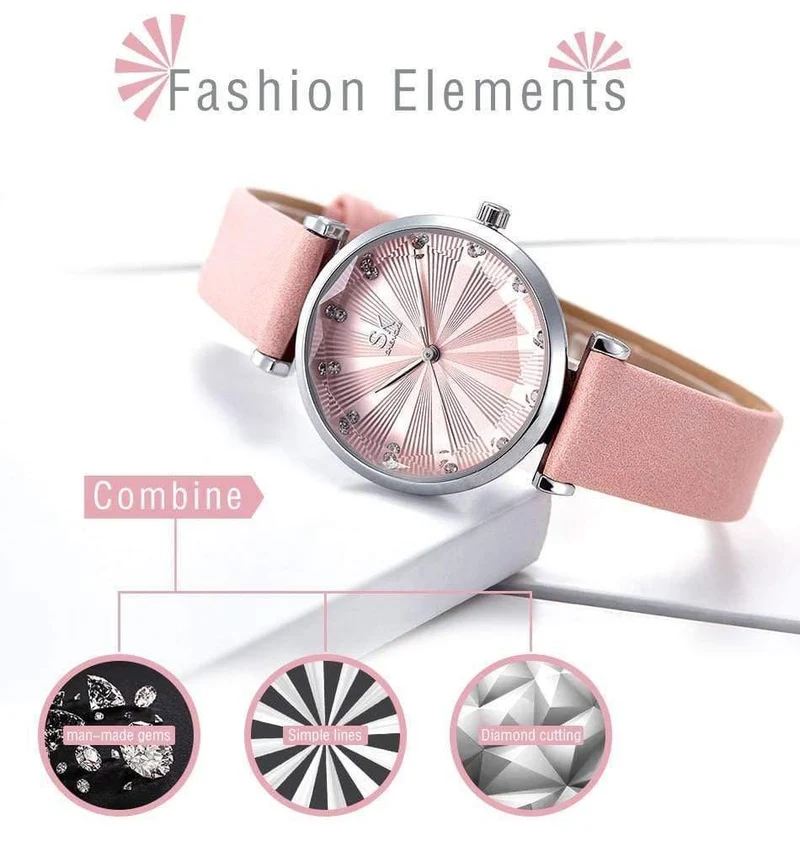 Damenuhren Luxus Damenuhr Lederuhren für Frauen Mode Bajan Kol Saati Diamant Reloj Mujer