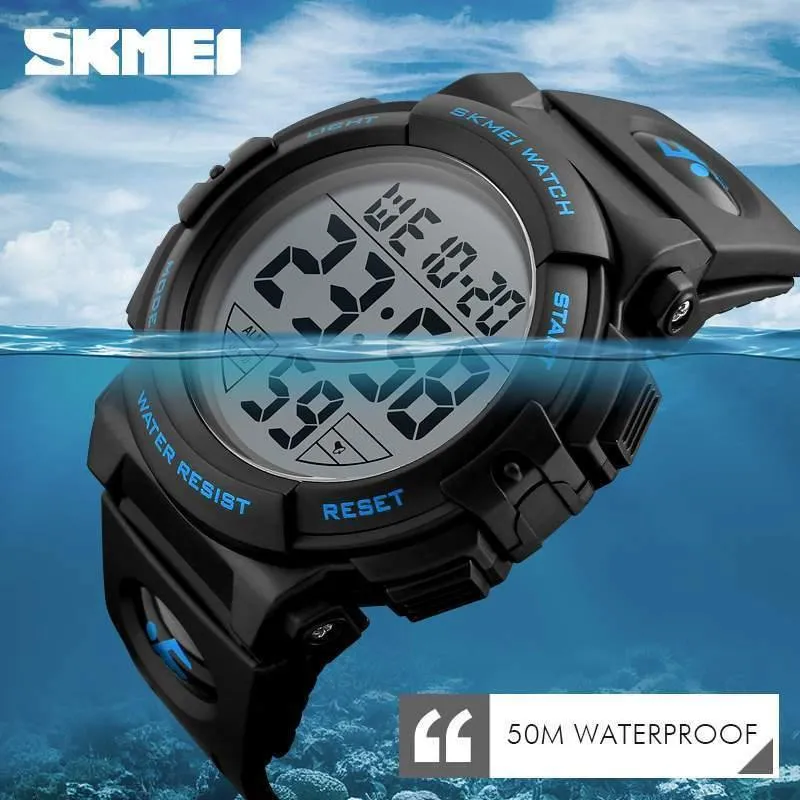 Kinderuhren, LED, digital, multifunktional, wasserdicht, Armbanduhren, Outdoor-Sportuhren für Kinder, Jungen, Mädchen, Schwimmen
