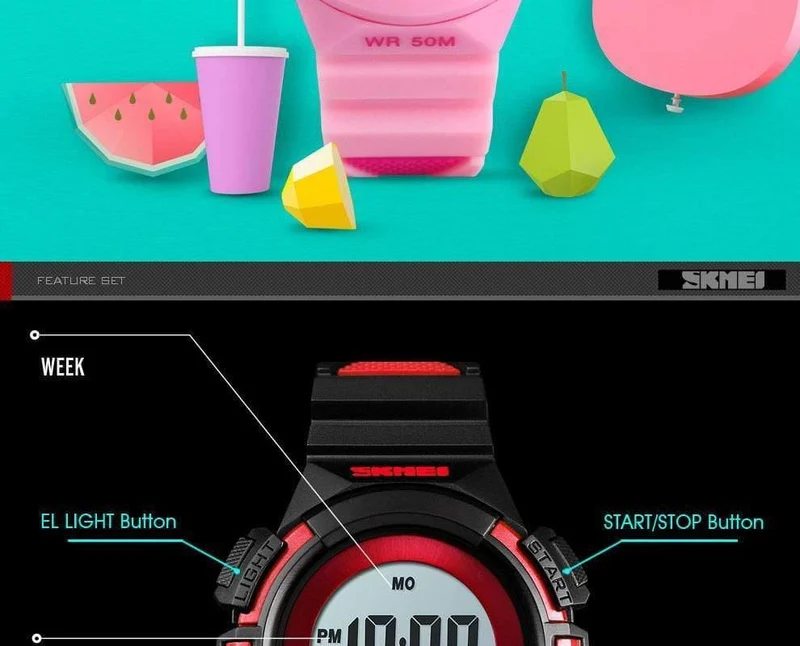 Outdoor Sport Kinder Uhren Sport Digitale Armbanduhren Mode Leben Wasserdicht PU Armband Kinder Uhr relogio 1485