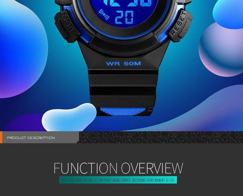 Outdoor Sport Kinder Uhren Sport Digitale Armbanduhren Mode Leben Wasserdicht PU Armband Kinder Uhr relogio 1485