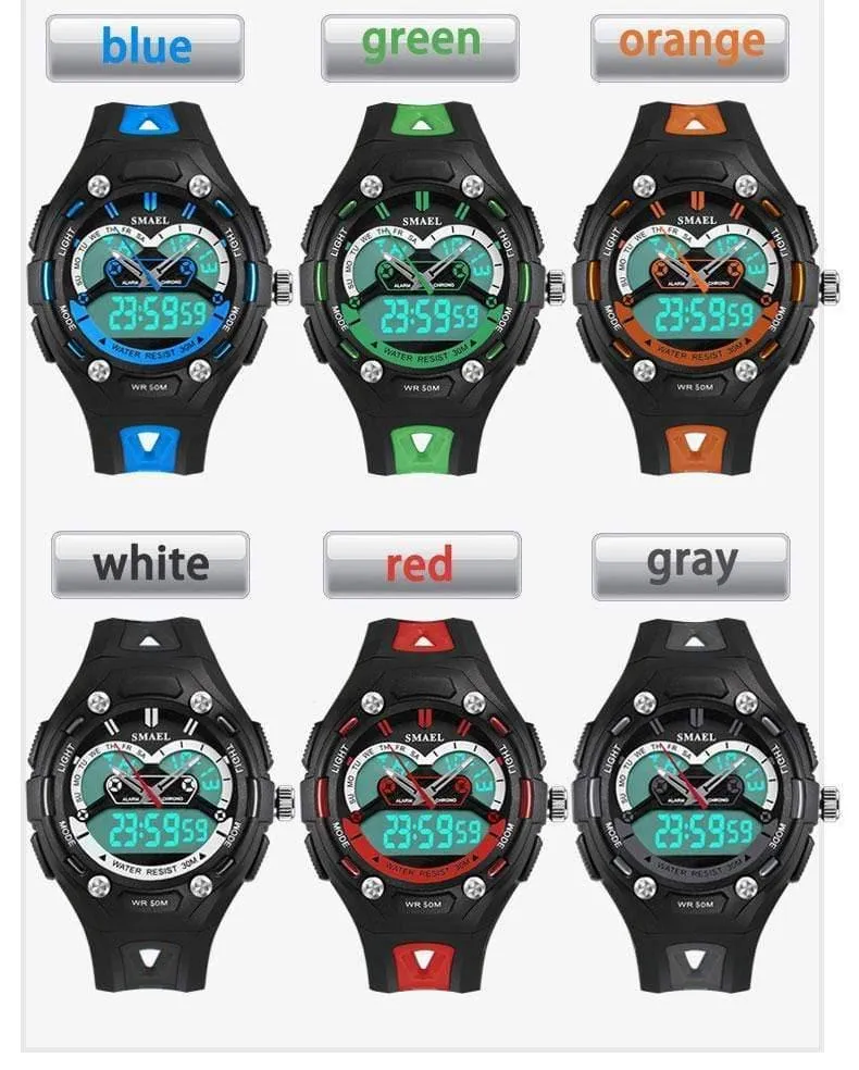 Kinderuhren Sport wasserdicht Kind elektronische LED 1339 Uhr sicher Mädchen Jungen Spielzeug Uhr besten Geschenke