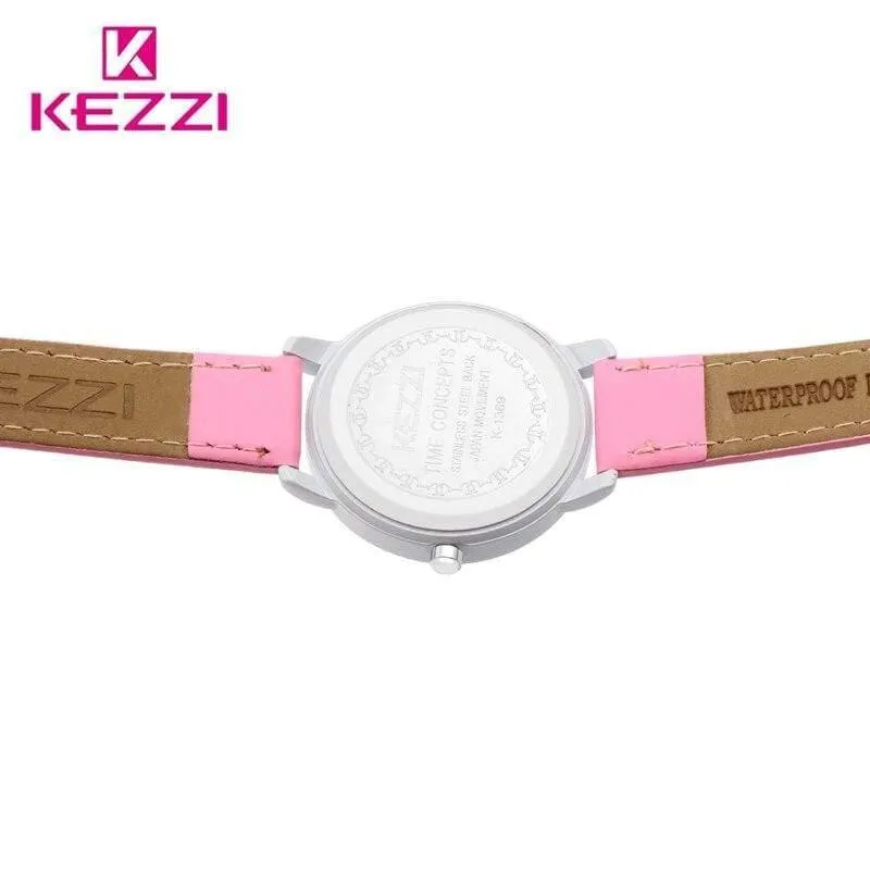 Liebe Herzen Kind Uhren Mädchen Leder Druck Armband Cartoon Kinder Uhr Studenten Quarz Armbanduhr Lässige Mode