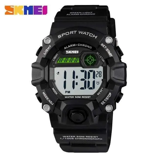 Kinderuhren Digitale Armbanduhr 50M Wasserdichtes Kunststoffgehäuse Alarm Jungen Mädchen Kinderuhr 1484 reloj